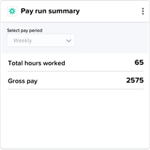 Pay run summary
