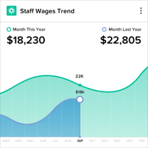 Staff wages trend